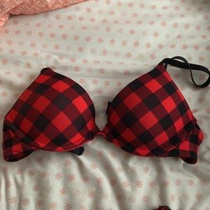 Junior plaid bra
